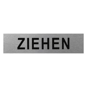 Northix Aluminijast znak za vrata "Ziehen" 160x40mm