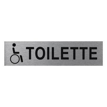 Northix Aluminijast znak za vrata "Behinderten Toilette" 160x40mm