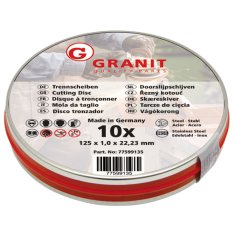 REZALNI DISK ZA KOVINO 125x1,0x22,2 INOX 10 kosov