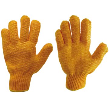 Pletene rokavice rumene barve iz najlona/poliesterja 52470033-10