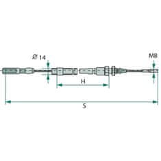 AL-KO Zavorna žica 1385 mm 1129 mm 2088800401