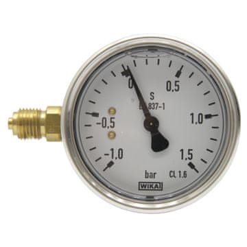Vakuumski manometer fi 63 - 1 → + 1,5 bar 1/4" glicerin