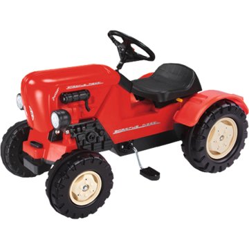 BIG Porsche Diesel Junior rdeči vrtni traktor za otroke VELIKI od 3 let dalje