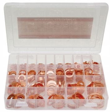 Komplet bakrenih prstanov - plastična škatla