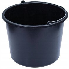 Vedro, posoda, gradbena, plastična, črna, prostornina ABUD3 12 l