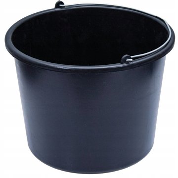 Vedro, posoda, gradbena, plastična, črna, prostornina ABUD3 12 l