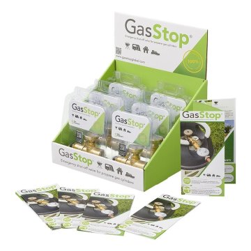 Northix GasStop zasilni zaporni ventil za plinske jeklenke propan SE 0.885 NGO LH POL (G.10) 6p v škatli