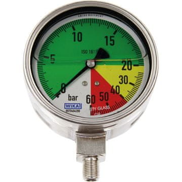 Glicerinski manometer 0-60 BAR fi 100 mm navoj 1/4" ISO 16119-2 WIKA