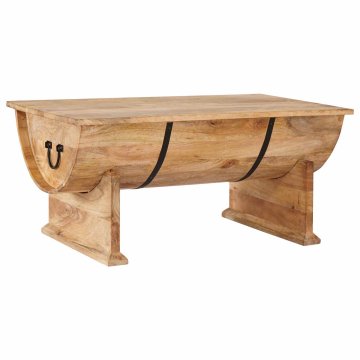 Vidaxl Klubska mizica iz masivnega mangovega lesa 88x50x40 cm