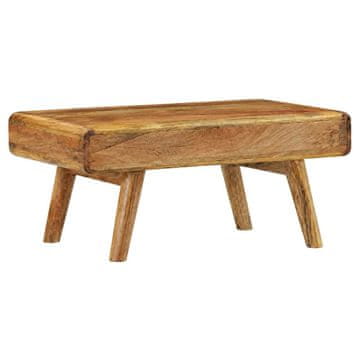 Vidaxl Klubska mizica iz trdnega mangovega lesa 90x50x40 cm