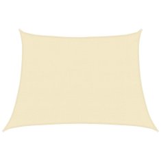 Vidaxl Senčno jadro 160 g/m² krem 4/5x3 m HDPE