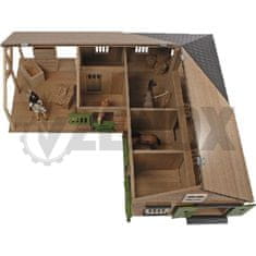 Kids Globe Hlev s 4 stojnicami in pralnim strojem 1:24 680 x 770 x 270 mm KG610211