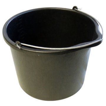 Vedro, posoda, gradbena, plastična, črna, prostornina ABUD5 20 l