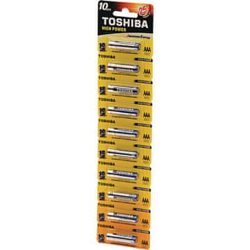 Toshiba Alkalne baterije standardne AAA 1,5V Alkalne HIGH POWER 10x10 kosov