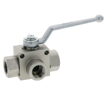 Granit 3-potni kroglični ventil BKR-3L-DN 6 G1/4" 45L