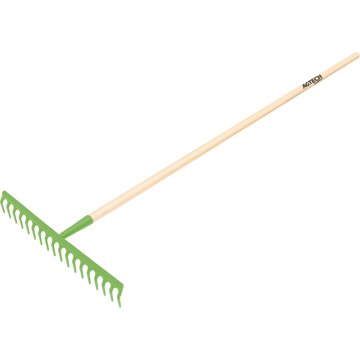 Vrtne grablje za listje z lesenim ročajem, 18 zob, 1500x470 mm, 00091