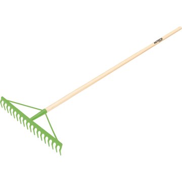Vrtne grablje za kamenje z lesenim ročajem, 20 zob, 1600x550mm, 76282