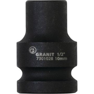 1/2" udarni nastavek, šesterokotni, kratek, 10 mm