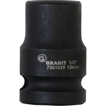 1/2" udarni nastavek, šesterokotni, kratek, 13 mm