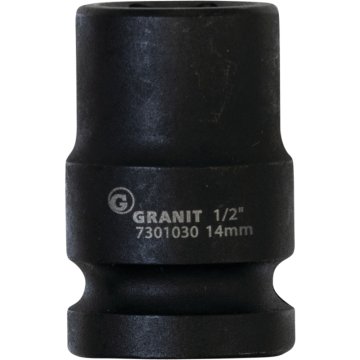 1/2" udarni nastavek, šesterokotni, kratek, 14 mm