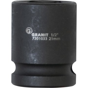 1/2" udarni nastavek, šesterokotni, kratek, 21 mm