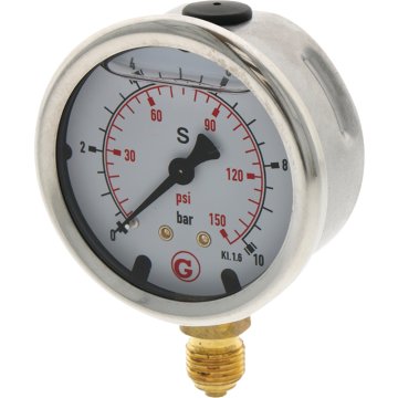 Granit Manometer s priključkom G 1/4 palca 10 barov 63 mm