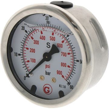 Granit Manometer z zadnjim priključkom G 1/4 palca 60 barov 63 mm