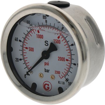 Granit Manometer z zadnjim priključkom G 1/4 palca 160 barov 63 mm