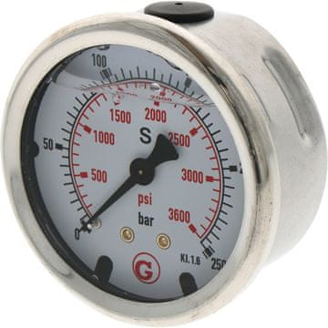 Granit Manometer z zadnjim priključkom G 1/4 palca 250 barov 63 mm