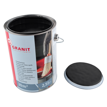 Granit Lak za barvo temno črna RAL 9005 NOPOLUX WILCKENS pločevinka 2,5 l