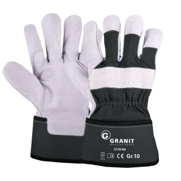 Granit Rokavice iz cepljenega usnja, velikost 10 (XL), 12 parov