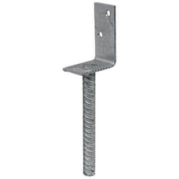 Pollmann Podstavek stebra, L profil, 70x200mm, debelina: 4mm, luknja: Ø20mm, vroče pocinkano