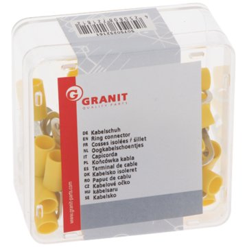 Granit Izolirani konektor za stiskanje, premer 6,5 mm, M6, 4-6 mm2, rumen