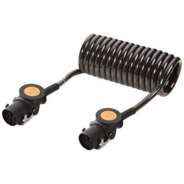 Granit Črn spiralni kabel z 2x13-pinskima vtičema 24V 4m 12x1,5mm2 ISO 7638