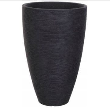 ProGarden Cvetlični lonec KO Y54191510 rebrasta 40 x 60 cm antracitna