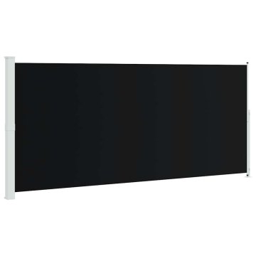 Vidaxl Zložljiva stranska tenda za teraso 220x514 cm črna
