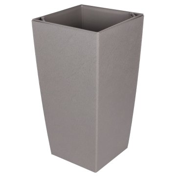 Plastkon Eliot Stone dekorativni cvetlični lonec 30 x 58 cm siv paket 1 kos