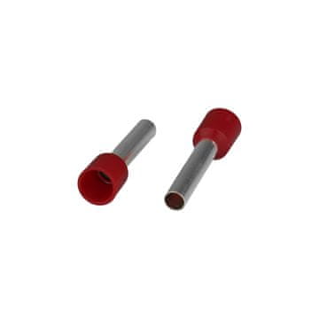 slomart PLASTROL izolirana tulka 1x6mm², dolžina 26mm, rdeča, 50 kosov