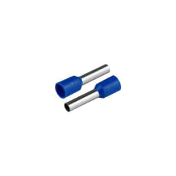 slomart PLASTROL izolirana tulčasta stopica za kabel 1x4mm², modra, 19,5 mm, 20 kosov