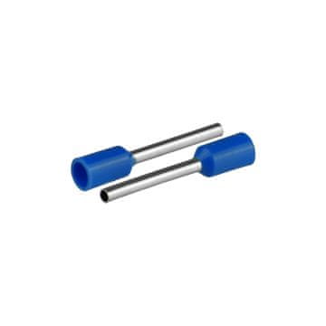 slomart PLASTROL Konektor tulejke za žico 0,75mm², 18,4mm, Modra, 50 kosov