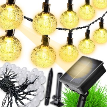 slomart RTO OR1217 Solarna vrtna girlanda 10m, 100 LED lučk, topla bela