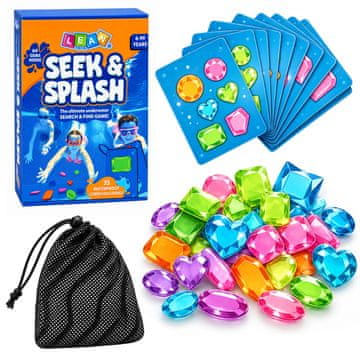 Grado LEAN TOYS Igra za Potapljanje - Iskanje Draguljev (Vodoodporne Karte)