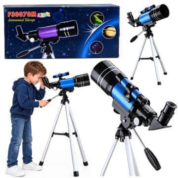 slomart LEAN TOYS Teleskop za Otroke 150x z Navadnim Stativom (Modri)
