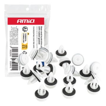 slomart AMiO Set sponk za tapeto vrat in prtljažnik z gumijastim tesnilom, 20 mm, 20 kosov