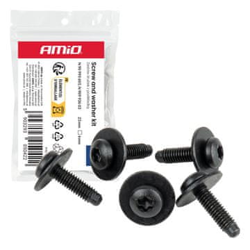 slomart AMiO Set Torx vijakov z podložko, 6 mm, 23 mm, 5 kompletov