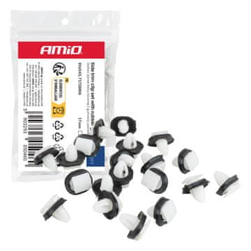 slomart AMiO Set sponk za bočne letve z gumijastim tesnilom, 8 mm, 20 kosov