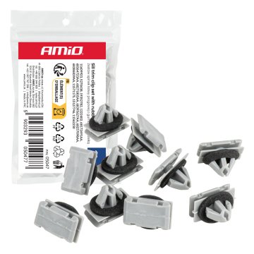 slomart AMiO Set sponk za pragove z gumijastim tesnilom, 11 mm, 10 kosov