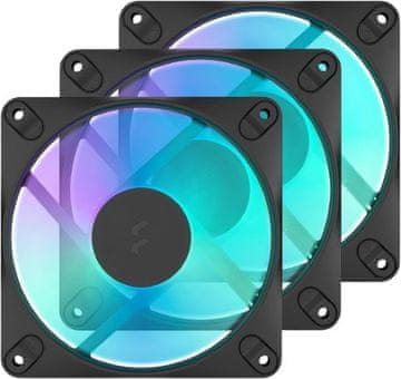 Dynamic Fractal Design Dynamic 3 120mm RGB ventilatorji, 3-pak, črni