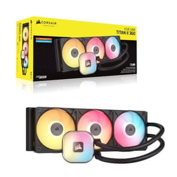 slomart Corsair iCUE LINK TITAN II 360RX CPU hladilnik, RGB, 360mm