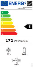 Beko RDSO206K40SN kombinirani hladilnik, srebrn